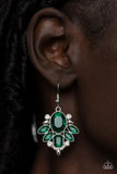Glitzy Go-Getter Green Paparazzi Earrings All Eyes On U Jewelry