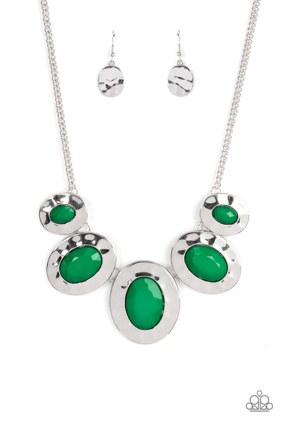 Rivera Rendezvous - Green Paparazzi Necklace All Eyes On U jewelry