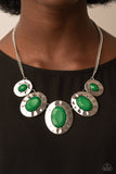 Rivera Rendezvous - Green Paparazzi Necklace All Eyes On U jewelry