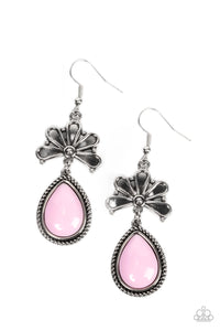 Brightly Blooming - Pink Paparazzi Earrings All Eyes On U Jewelry