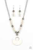 Oasis Goddess - White Paparazzi Necklace All Eyes On U Jewelry