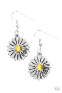 Delectably Daisy - Yellow Paparazzi Earrings All Eyes On U Jewelry