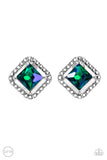 Cosmic Catwalk - Green Paparazzi Earrings All Eyes On U Jewelry