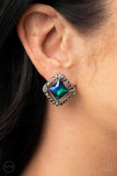 Cosmic Catwalk - Green Paparazzi Earrings All Eyes On U Jewelry