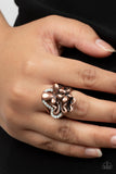 Fluttering Flashback - Copper Paparazzi Ring All Eyes On U Jewelry