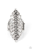 Bump, Set, Spike! - Silver Paparazzi Rings All Eyes On U Jewelry