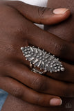 `Bump, Set, Spike! - Silver Paparazzi Rings All Eyes On U Jewelry