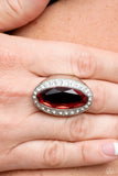 Believe in Bling - Red Paparazzi Ring All Eyes On U Jewelry