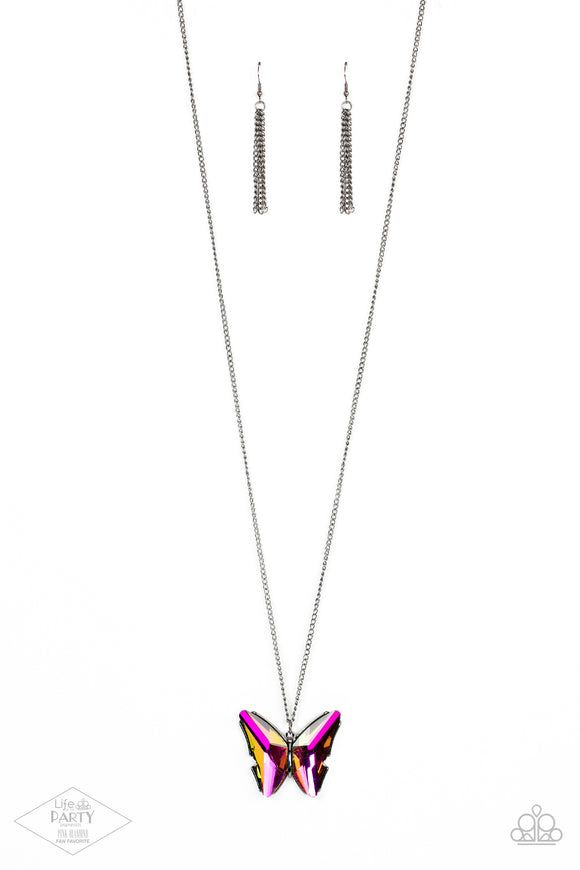 The Social Butterfly Effect - Multicolor Paparazzi Necklace All Eyes 