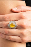 Delightfully Dreamy - Yellow Paparazzi Ring All Eyes On U Jewelry