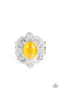 Delightfully Dreamy - Yellow Paparazzi Ring All Eyes On U Jewelry