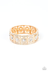 Ultra Upscale - Gold Paparazzi Bracelet All Eyes On U Jewelry