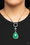 Valley Girl Glamour - Green Paparazzi Necklace All Eyes On U Jewelry