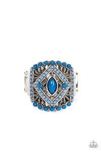 Amplified Aztec - Blue Paparazzi Ring All Eyes On U Jewelry