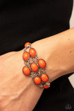 Color Wheel Garden - Orange Paparazzi Bracelet All Eyes On U Jewelry