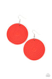 Caribbean Cymbal - Red Paparazzi Earrings All Eyes On U Jewelry