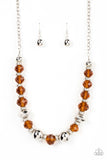 Interstellar Influencer - Brown Paparazzi Necklace All Eyes On U Jewel