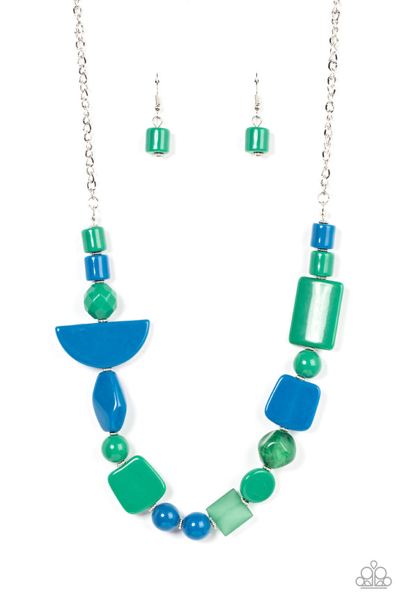 Tranquil Trendsetter - Green Paparazzi Necklace All Eyes On U 