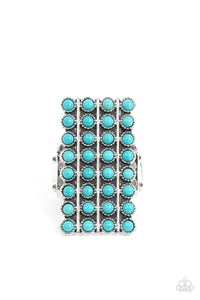 Pack Your SADDLEBAGS - Blue Paparazzi Ring All Eyes On U Jewelry