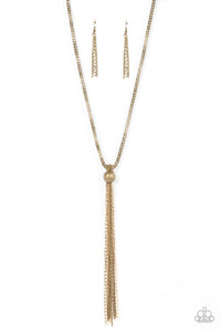 Metallic MESH-Up - Brass Paparazzi Necklace