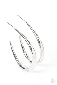 CURVE Your Appetite - Silver Paparazzi Earrings All Eyes On U Jewelry