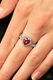 Romantic Reputation - Red Paparazzi Ring All Eyes On U Jewelry Store