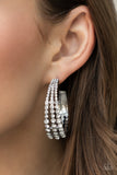 Cosmopolitan Cool - White Paparazzi Earrings All Eyes On U Jewelry