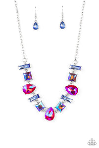 Interstellar Ice - Pink Paparazzi Necklace All Eyes On U Jewelry