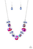 Interstellar Ice - Pink Paparazzi Necklace All Eyes On U Jewelry