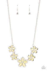 Garden Daydream - Yellow Paparazzi Necklace All Eyes On U Jewelry