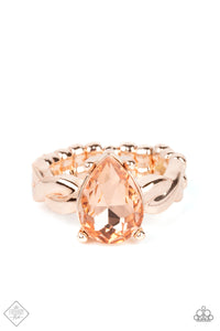 Law of Attraction - Rose Gold Paparazzi Ring All Eyes On U Jewelry