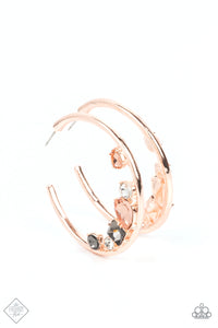 Attractive Allure - Rose Gold Paparazzi Earrings All Eyes On U Jewerly