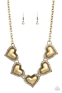 Kindred Hearts - Brass Paparazzi Necklace All Eyes On U Jewelry