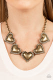 Kindred Hearts - Brass Paparazzi Necklace All Eyes On U Jewelry