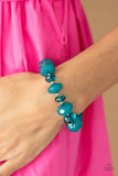 Keep GLOWING Forward - Blue Paparazzi Bracelet All Eyes On U Jewelry