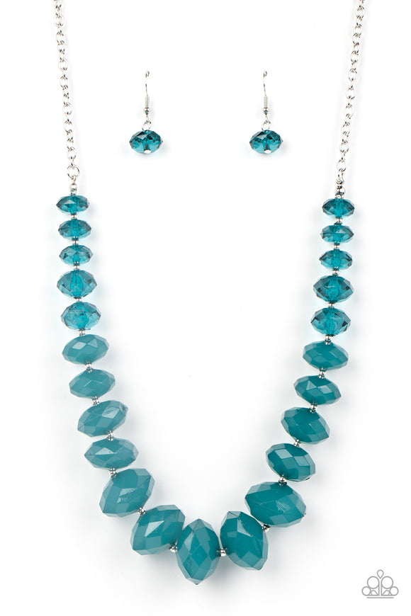 Happy-GLOW-Lucky - Blue Paparazzi Necklace All Eyes On U Jewelry
