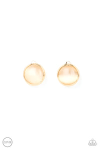 Cool Pools - Gold Paparazzi Earrings All Eyes On U Jewelrt