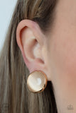 Cool Pools - Gold Paparazzi Earrings All Eyes On U Jewelry