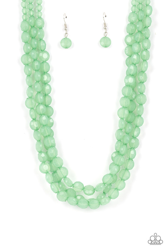 Boundless Bliss - Green Paparazzi Necklace All Eyes On U Jewelry