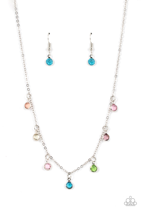 Carefree Charmer - Multicolor Necklace All Eyes On U Jewelry
