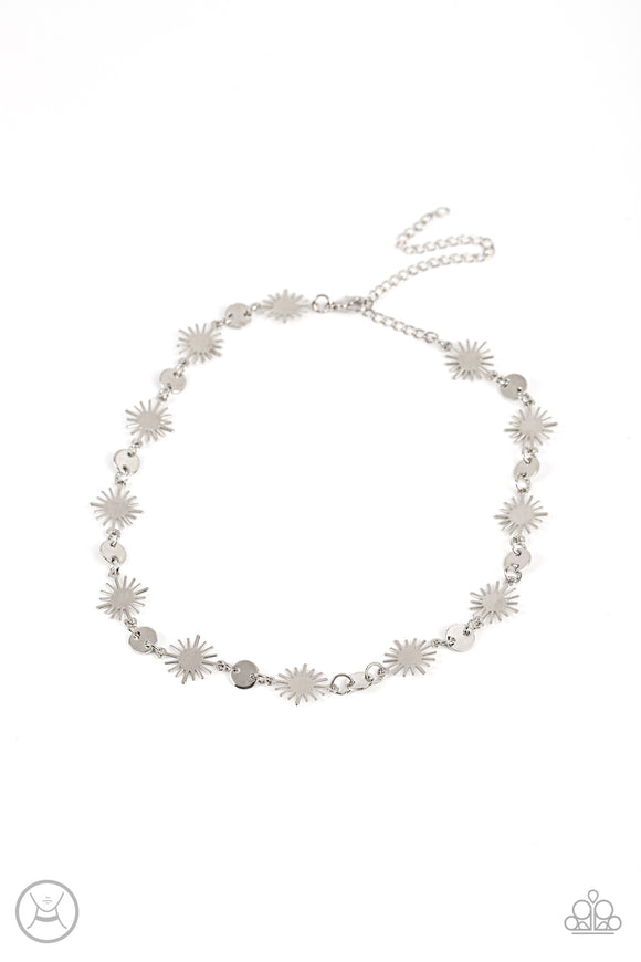 Astro Goddess - Silver Paparazzi Necklace All Eyes On U Jewelry
