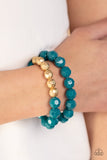Grecian Glamour - Blue Paparazzi Bracelet All Eyes On U Jewelry