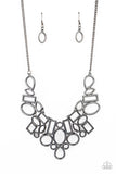 Geometric Grit - Black Paparazzi Necklace All Eyes On U Jewelry