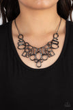 Geometric Grit - Black Paparazzi Necklace All Eyes On U Jewelry