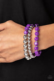 Summer Sabbatical - Purple Paparazzi Bracelet All Eyes On U Jewelry