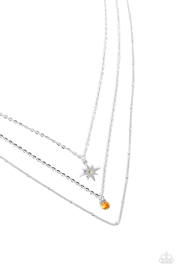 
Trendy Twinkle - Orange Paparazzi Necklace Alll Eyes On U Jewelry
