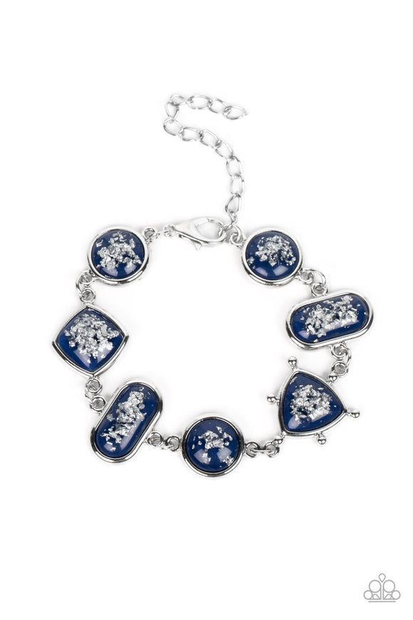 Speckled Shimmer - Blue paparazzi Bracelet All Eyes On U Jewelry