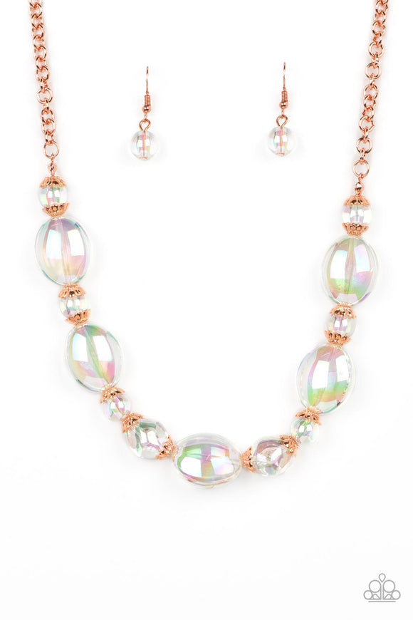 Prismatic Magic - Copper Paparazzi Necklace All Eyes On U Jewelry