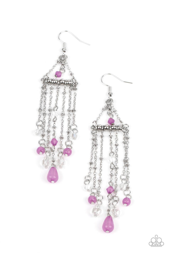 Marina Breeze - Purple Paparazzi Earrings All Eyes On U Jewelry
