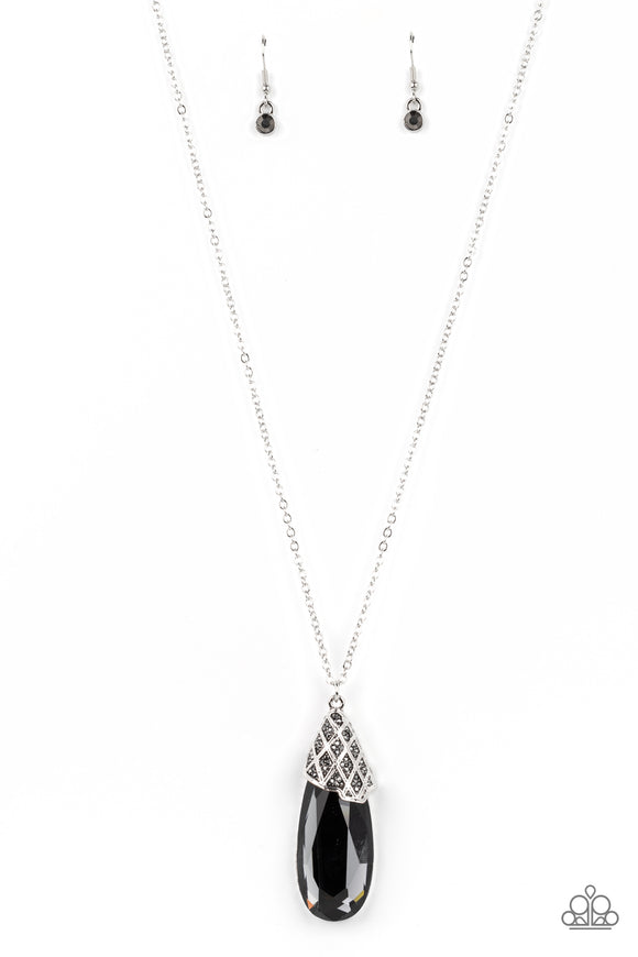Dibs on the Dazzle - Silver Paparazzi Necklace All Eyes On U Jewelry
